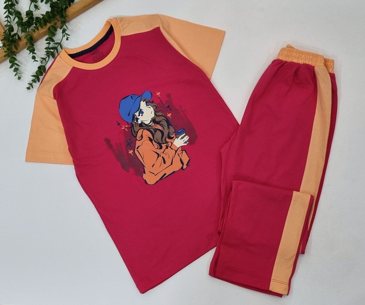 تیشرت شلوار دخترانه کد 1161.1 تیشرت شلوار دخترانه کد 1161.1