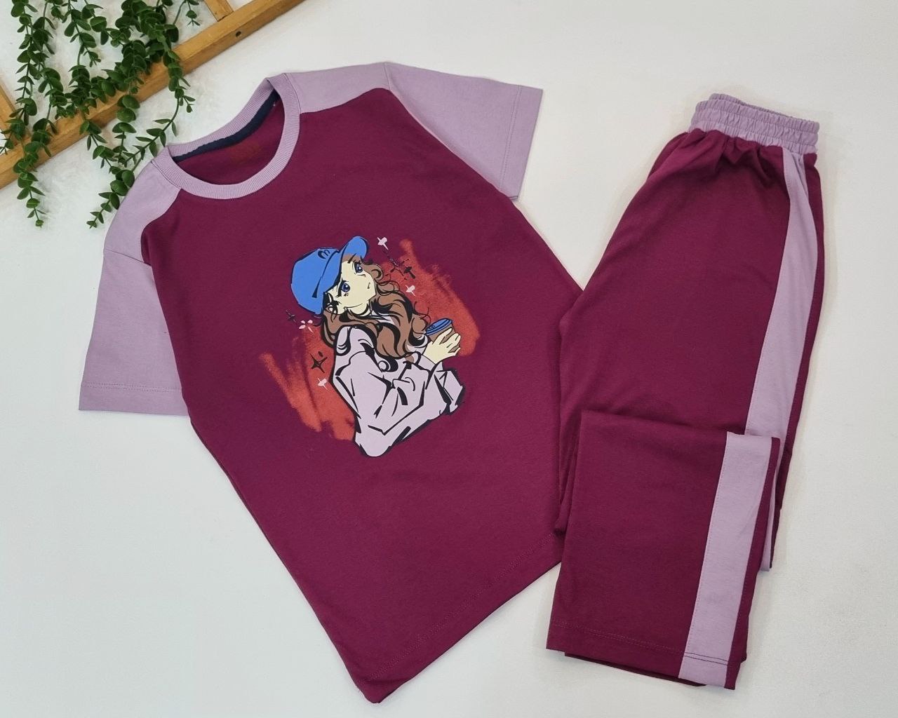 تیشرت شلوار دخترانه کد 1161.1 تیشرت شلوار دخترانه کد 1161.1