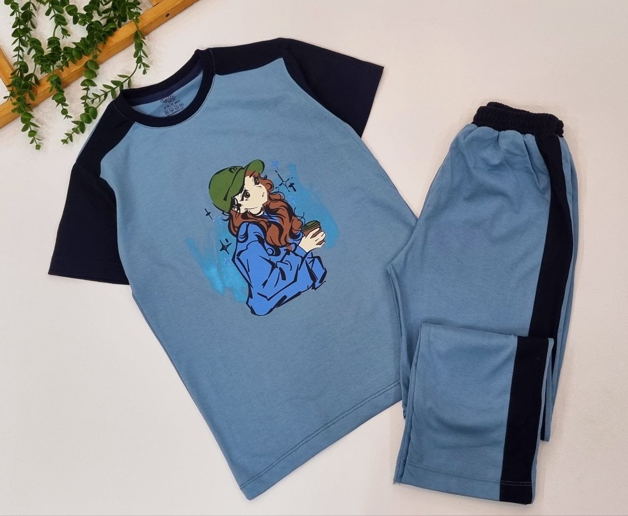 تیشرت شلوار دخترانه کد 1161.1 تیشرت شلوار دخترانه کد 1161.1