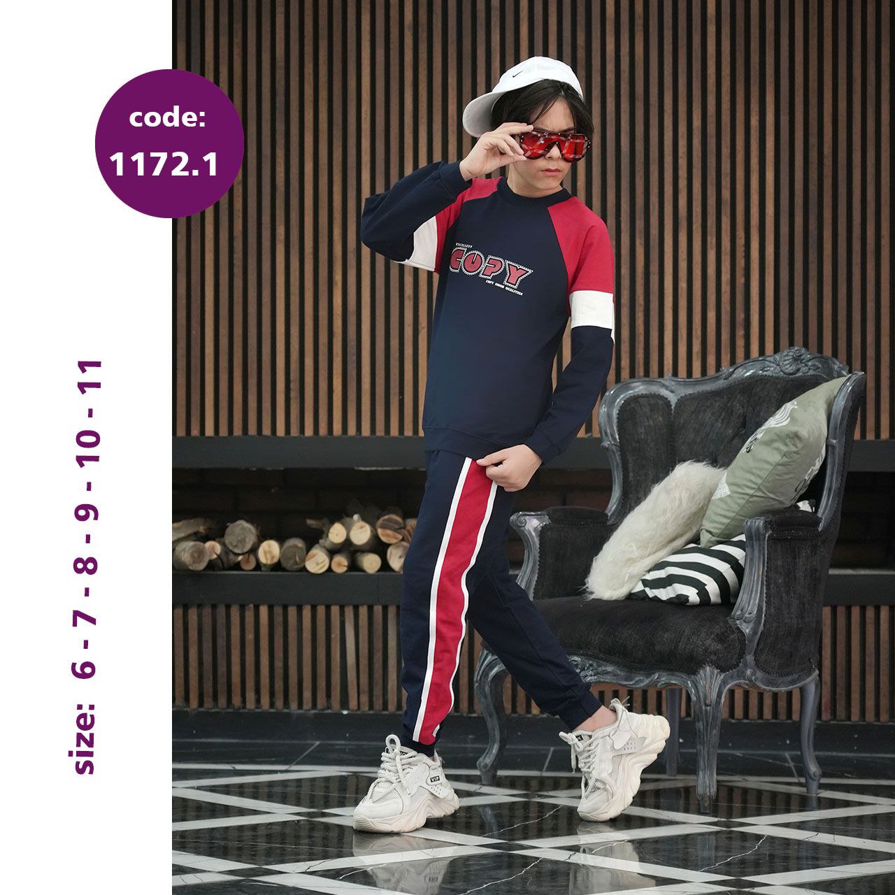 بلوز شلوار پسرانه کد 1172.1 بلوز شلوار پسرانه کد 1172.1
