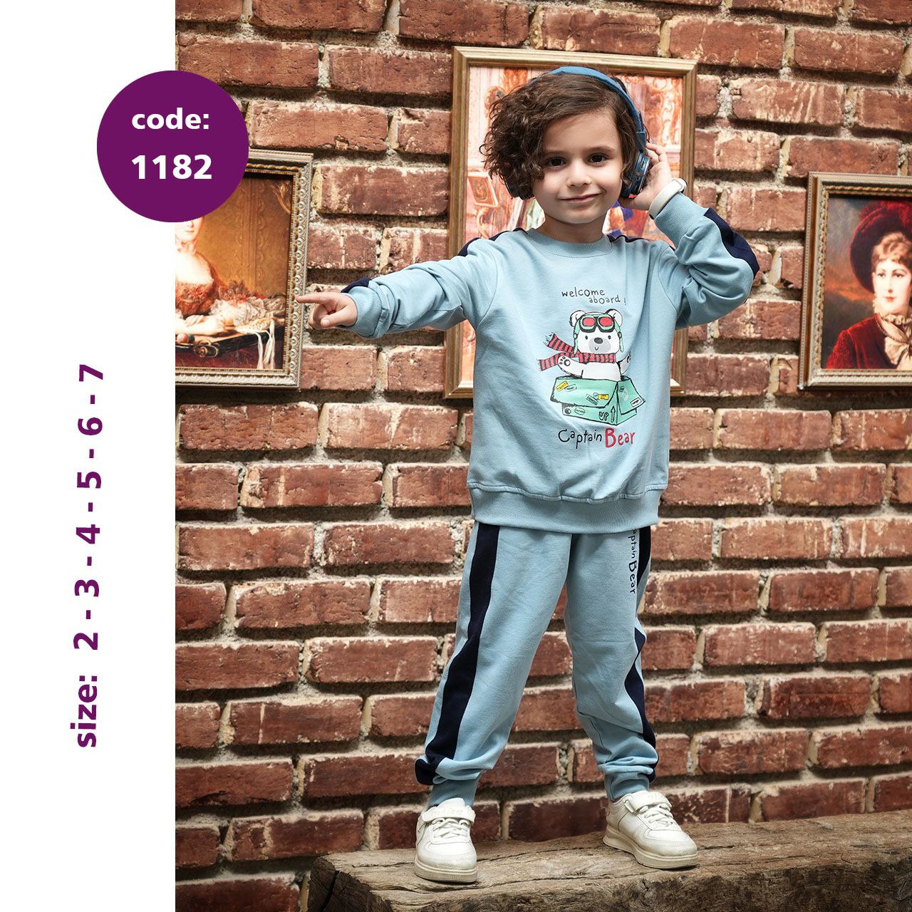 2بلوز شلوار پسرانه کد 1182 بلوز شلوار پسرانه کد 1182