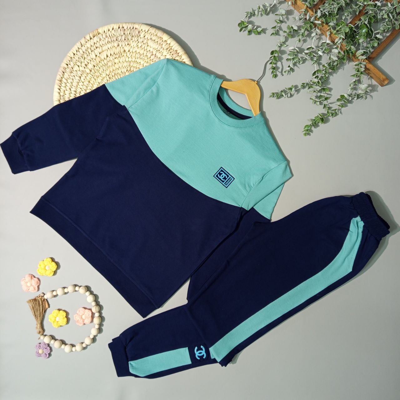 بلوز شلوار دخترانه تن زین- کد 1194 بلوز شلوار دخترانه تن زین- کد 1194