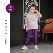 تیشرت شلوار دخترانه کد 1214