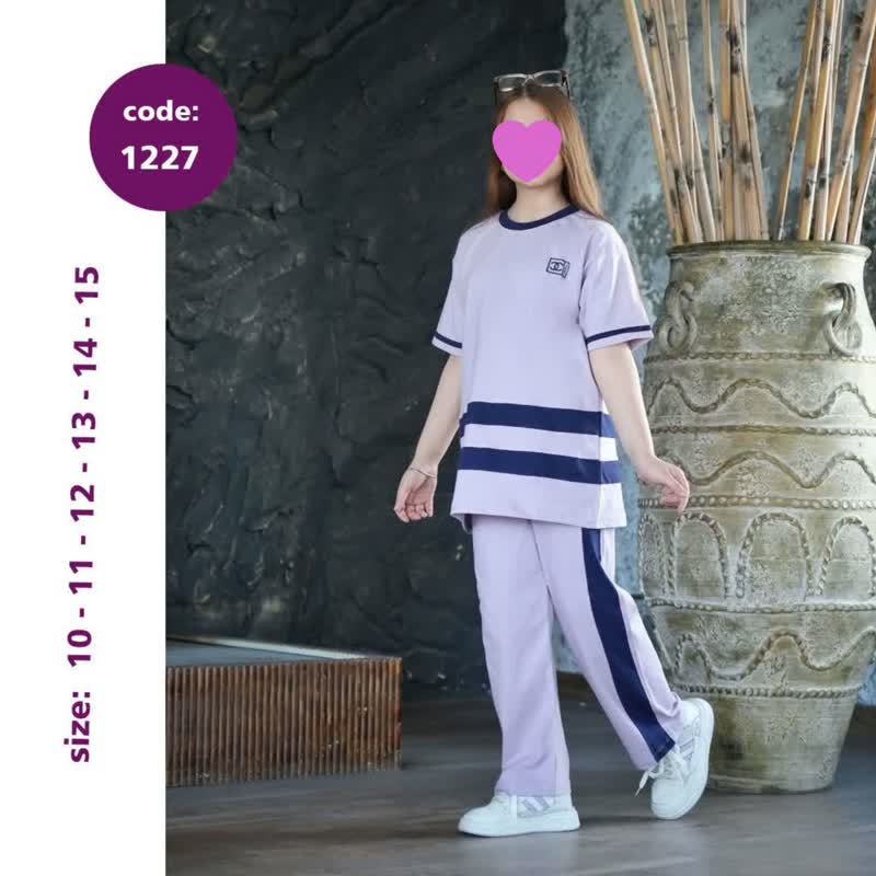 تیشرت شلوار دخترانه کد 1227 تیشرت شلوار دخترانه کد 1227