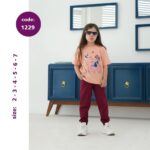 تیشرت شلوار دخترانه کد 1229