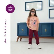 تیشرت شلوار دخترانه کد 1229
