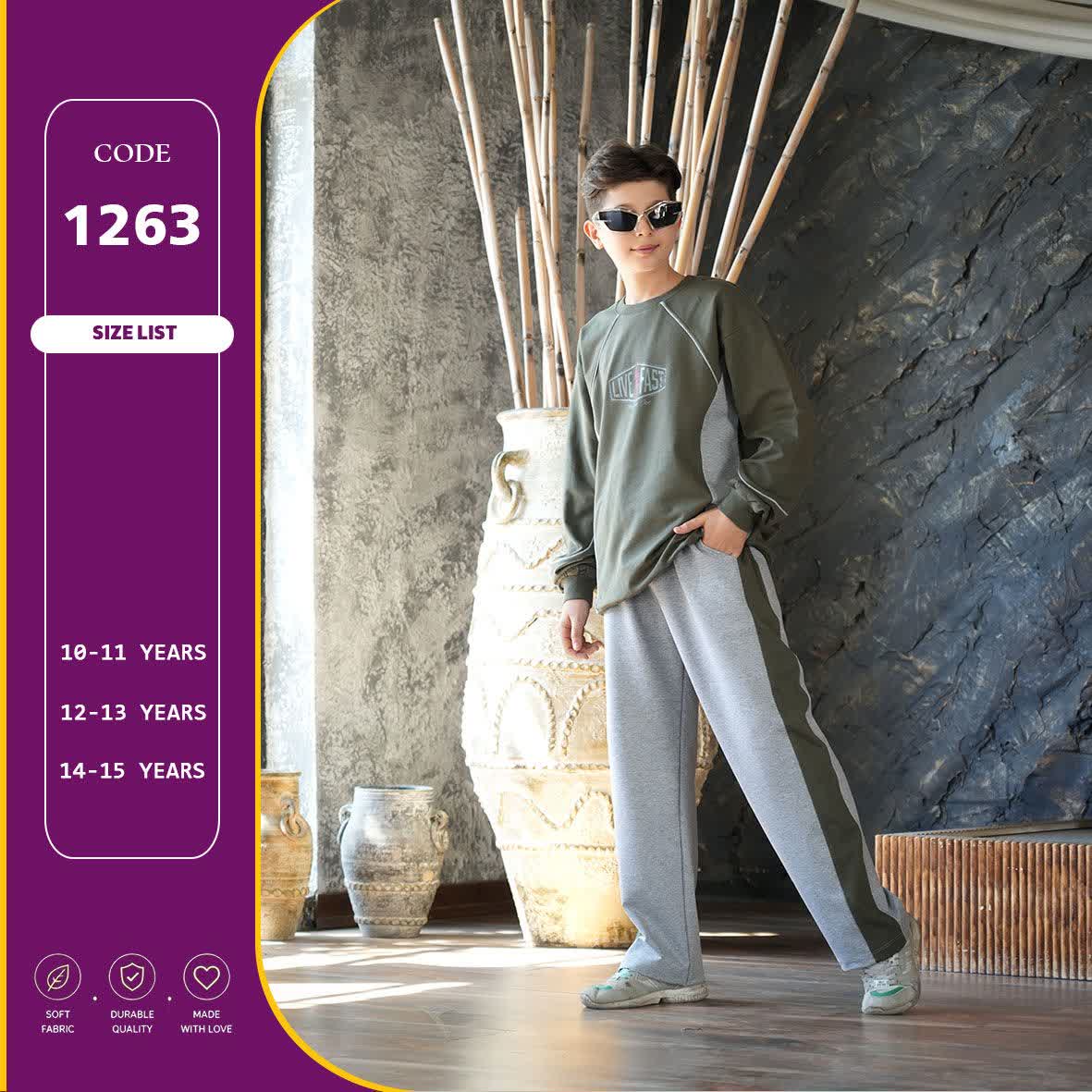 بلوز شلوار پسرانه کد 1263 دورس پنبه سوپر بلوز شلوار پسرانه کد 1263 دورس پنبه سوپر
