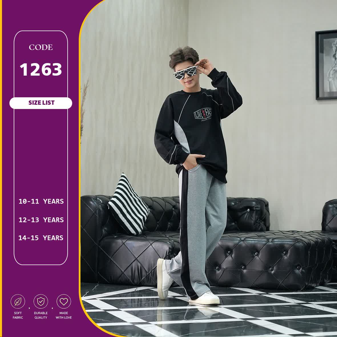 بلوز شلوار پسرانه پاییزه کد 1263 بلوز شلوار پسرانه پاییزه کد 1263